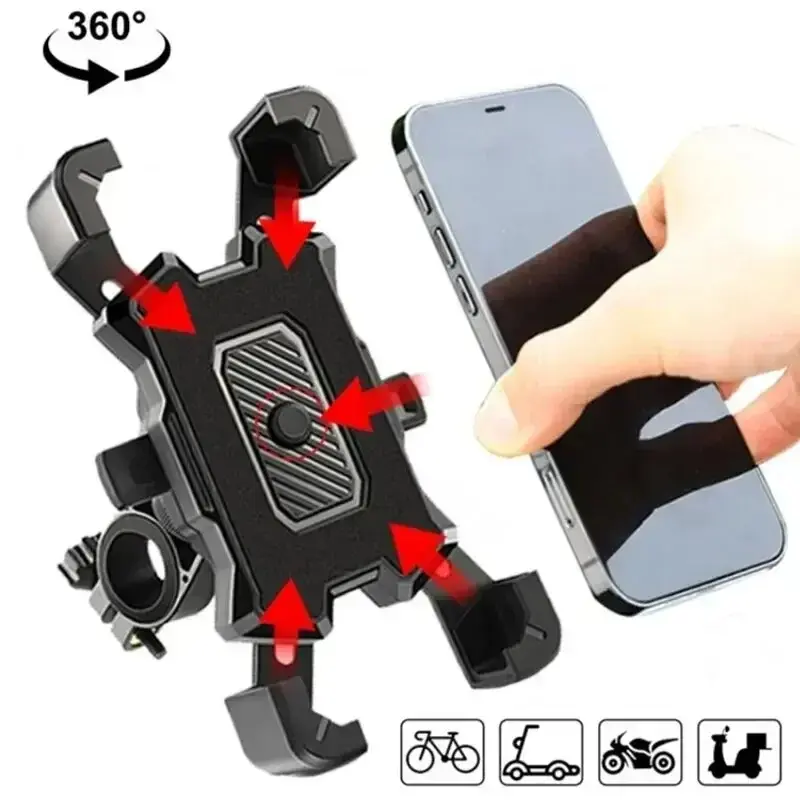 VIKEFON 360 ° Support de téléphone de vélo électrique rotatif pour iPhone équitation vtt vélo Moto support de support de Moto antidérapant cyclisme